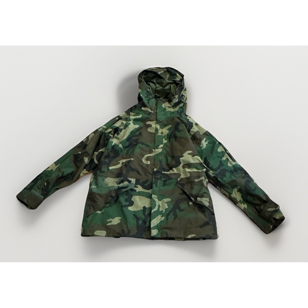 USGI Woodland Camo Goretex Parka Jacket Cold Weather ECWCS Men Large Regular